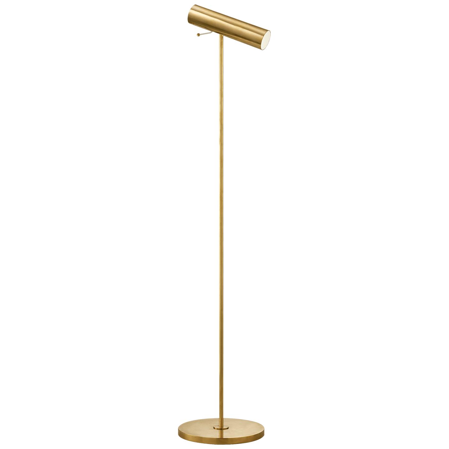 Lancelot Pivoting Floor Lamp Hand Rubbed Antique Brass Hand