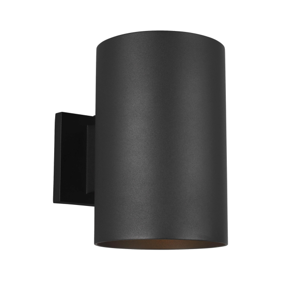 black cylinder wall sconce