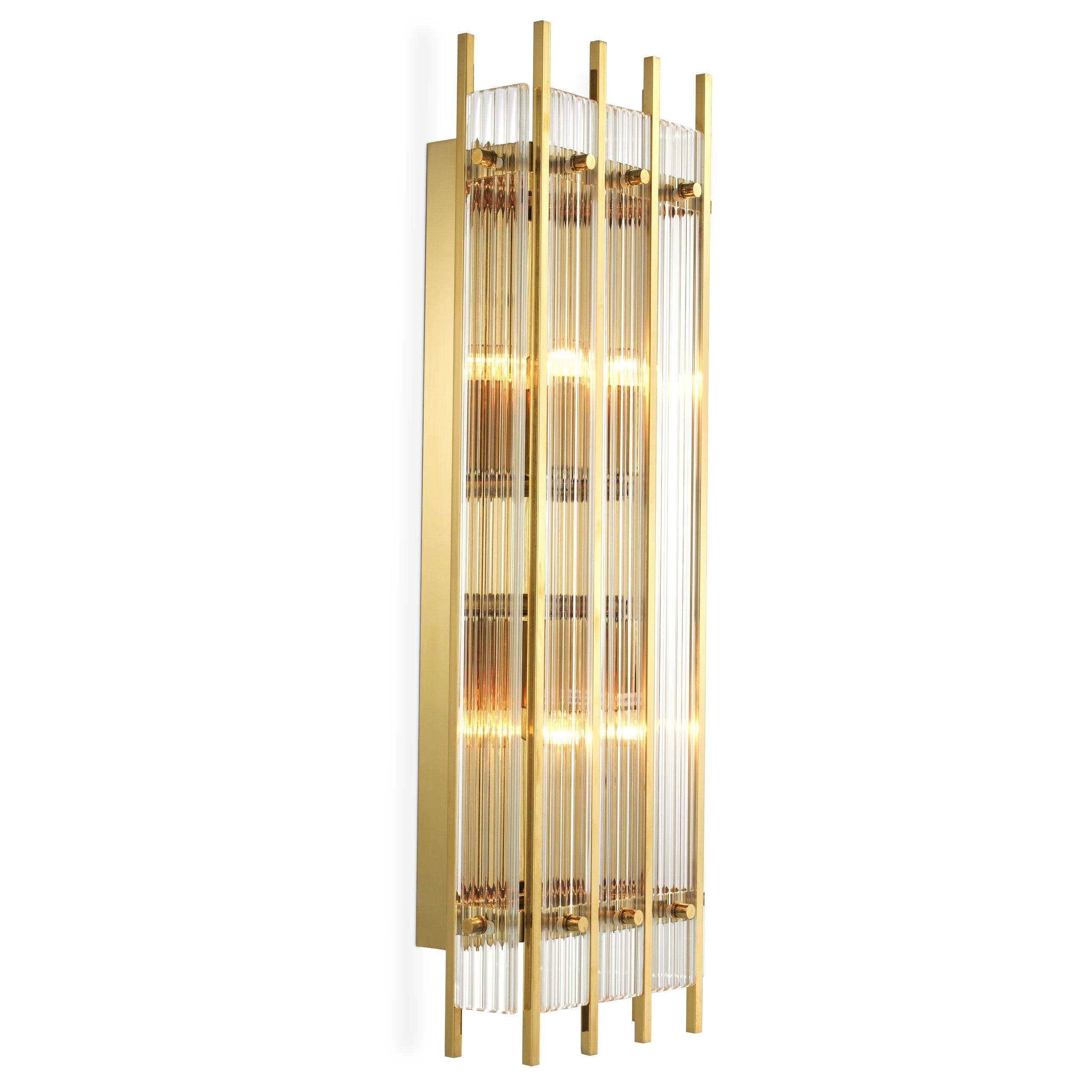 fluted gold wall sconce