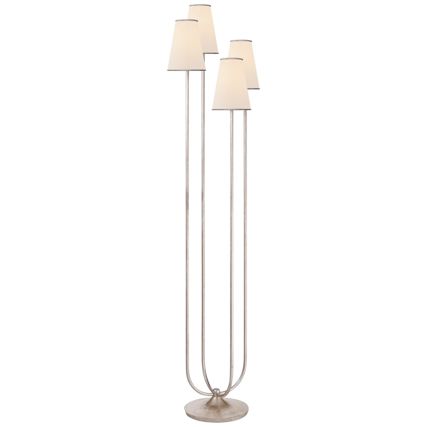 Montreuil Floor Lamp Burnished Silver Leaf 3.5