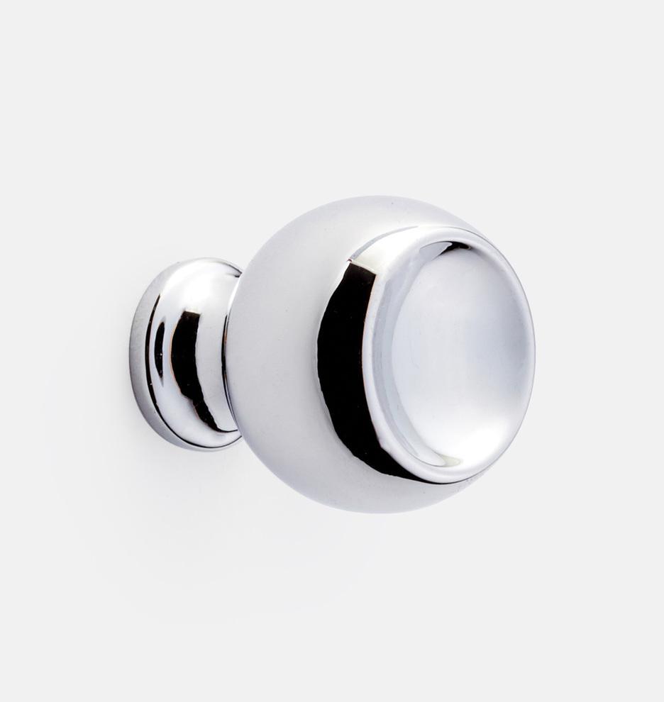 Ручка-кнопка Saturn Cabinet Knob Polished Chrome C9458-PC (Rejuvenation)  купить по выгодной цене с доставкой — интернет-магазин rooom's