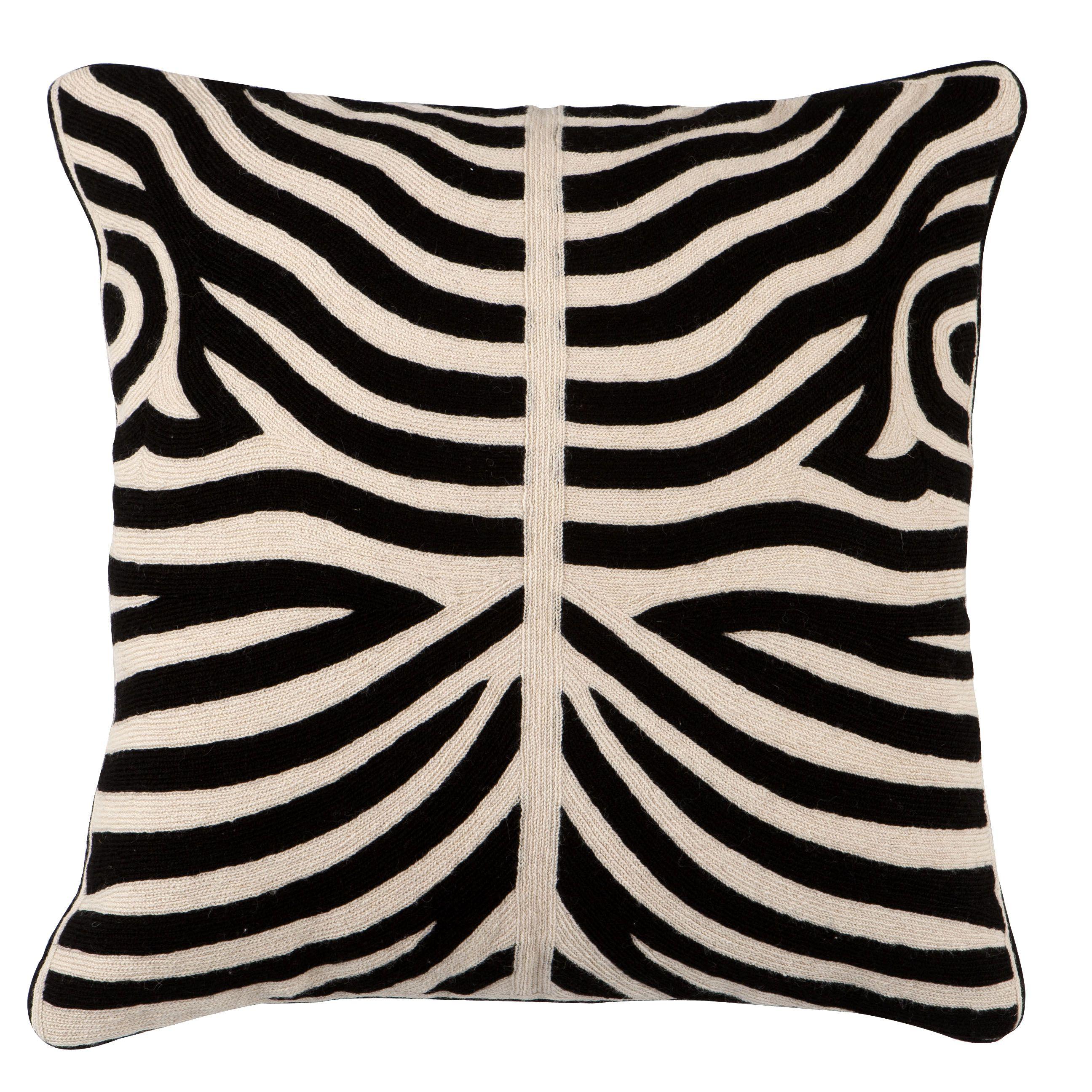 Cushion Zebra black hand embroidered 107828 Eichholtz rooom s