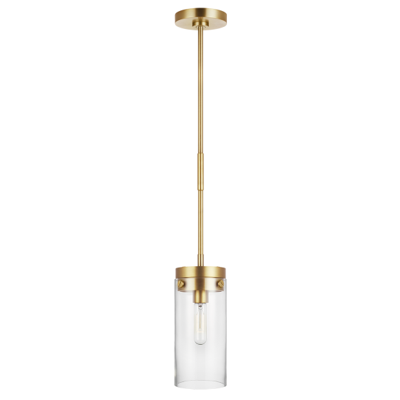 Gold cylinder shop pendant light