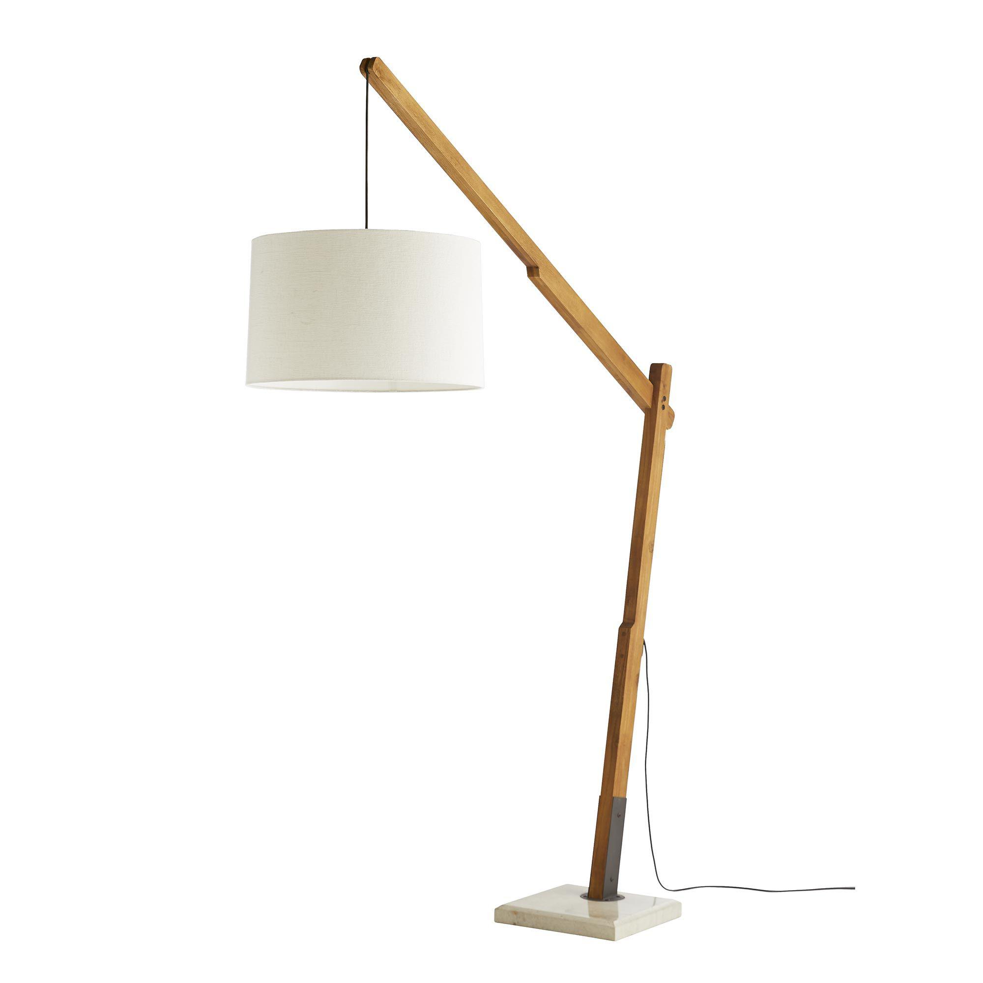 Tall wood best sale floor lamp