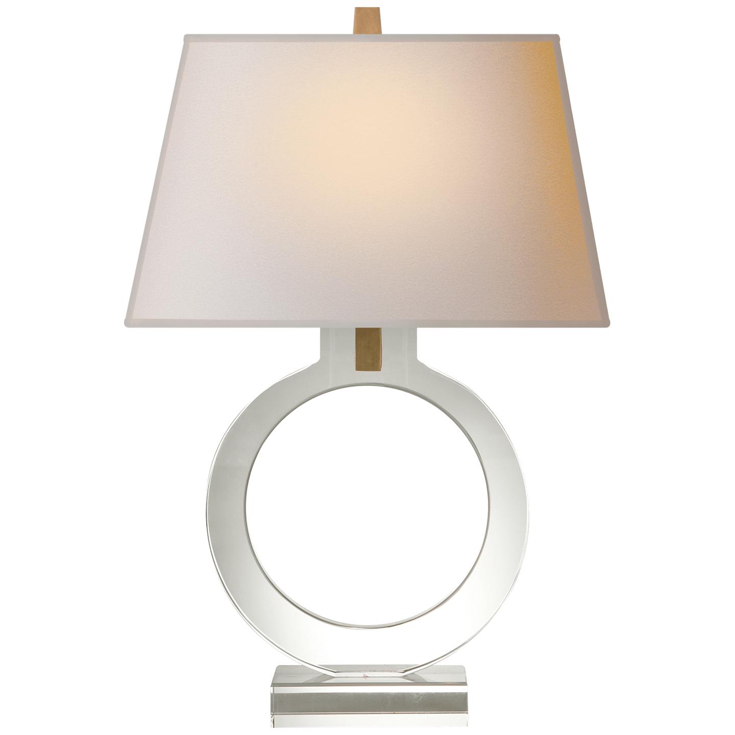 Brass ring table store lamp