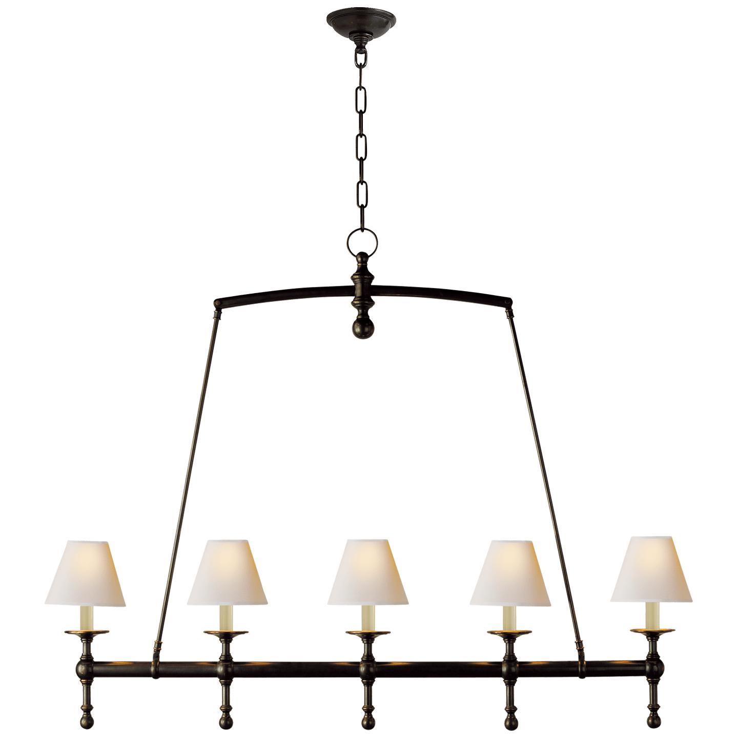 Linear bronze deals chandelier