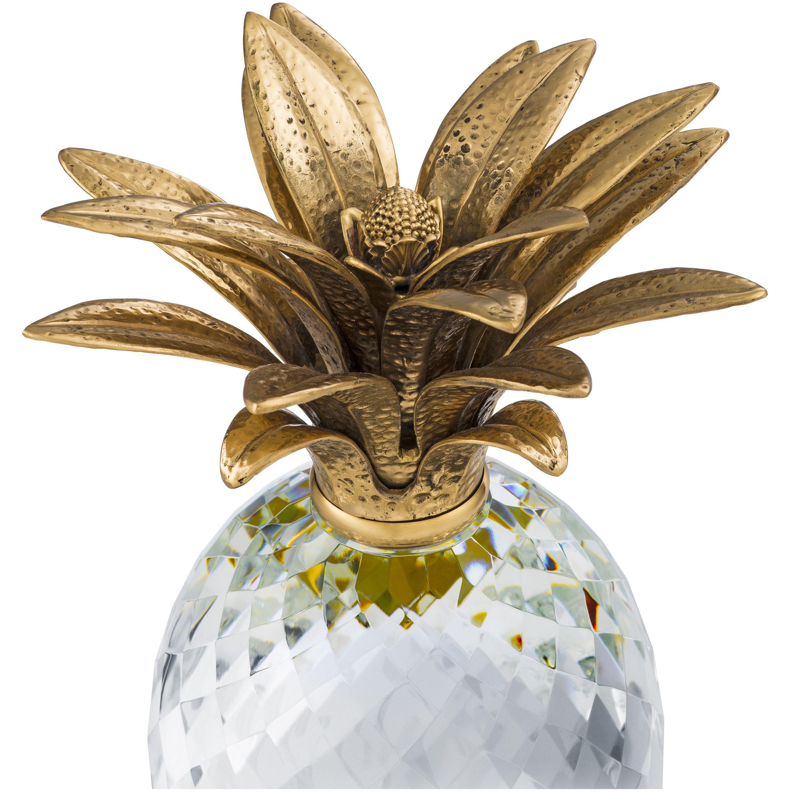 Статуэтка Object Pineapple crystal glass | brass finish