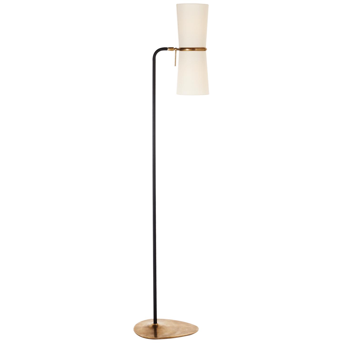 Clarkson Floor Lamp Black and Brass 4.5