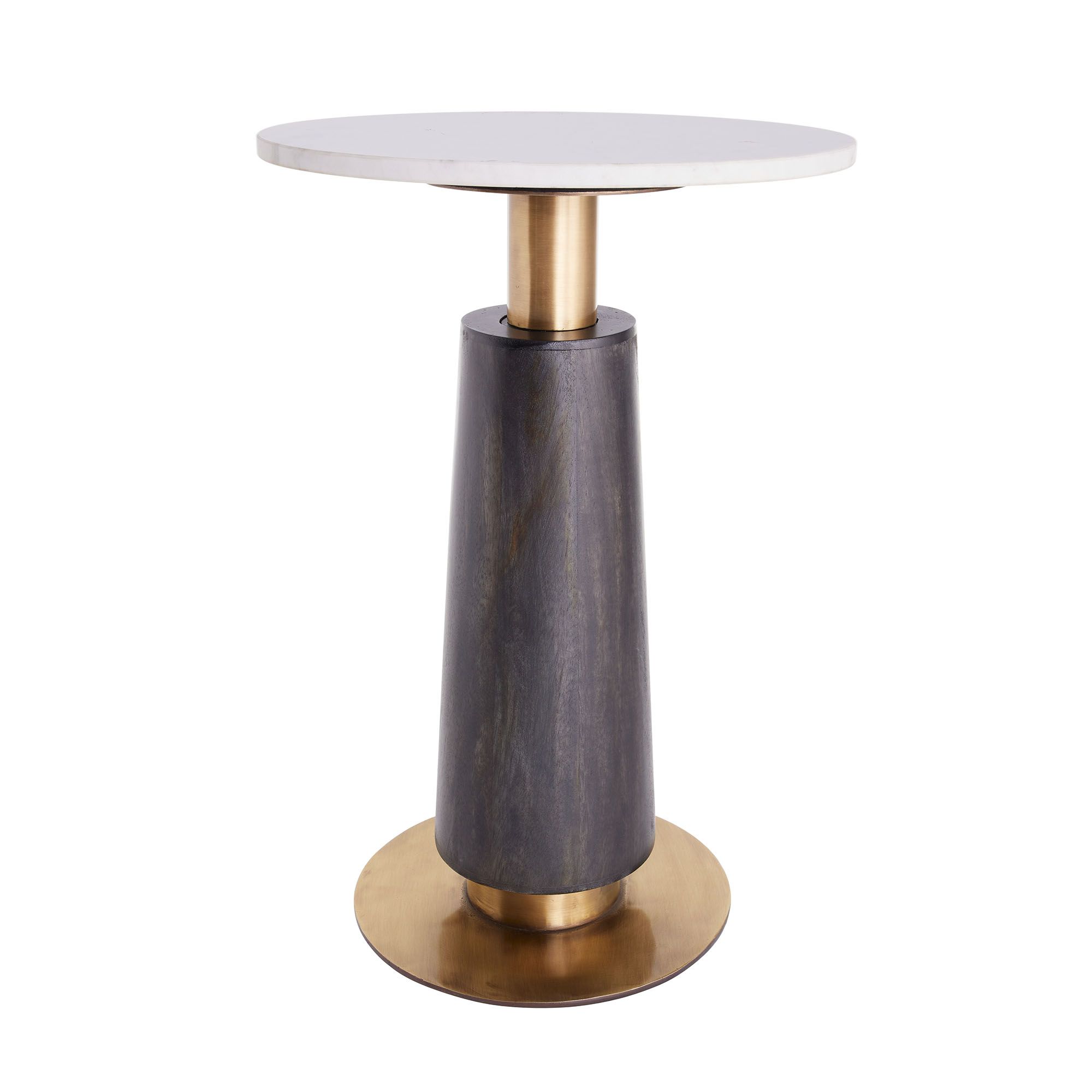 White and brass 2024 side table