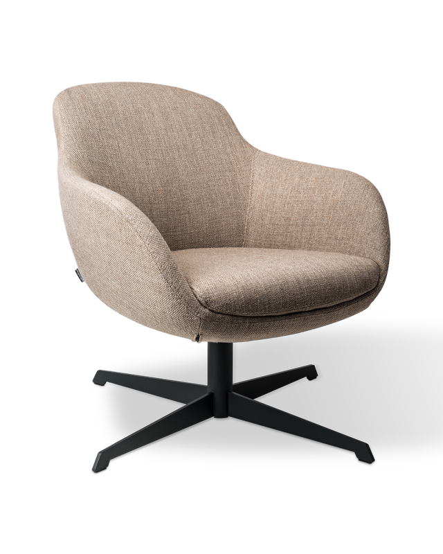 Swivel Chair Spock Beige Powder coated metal swivel base 556 020 008 Pols Potten rooom s